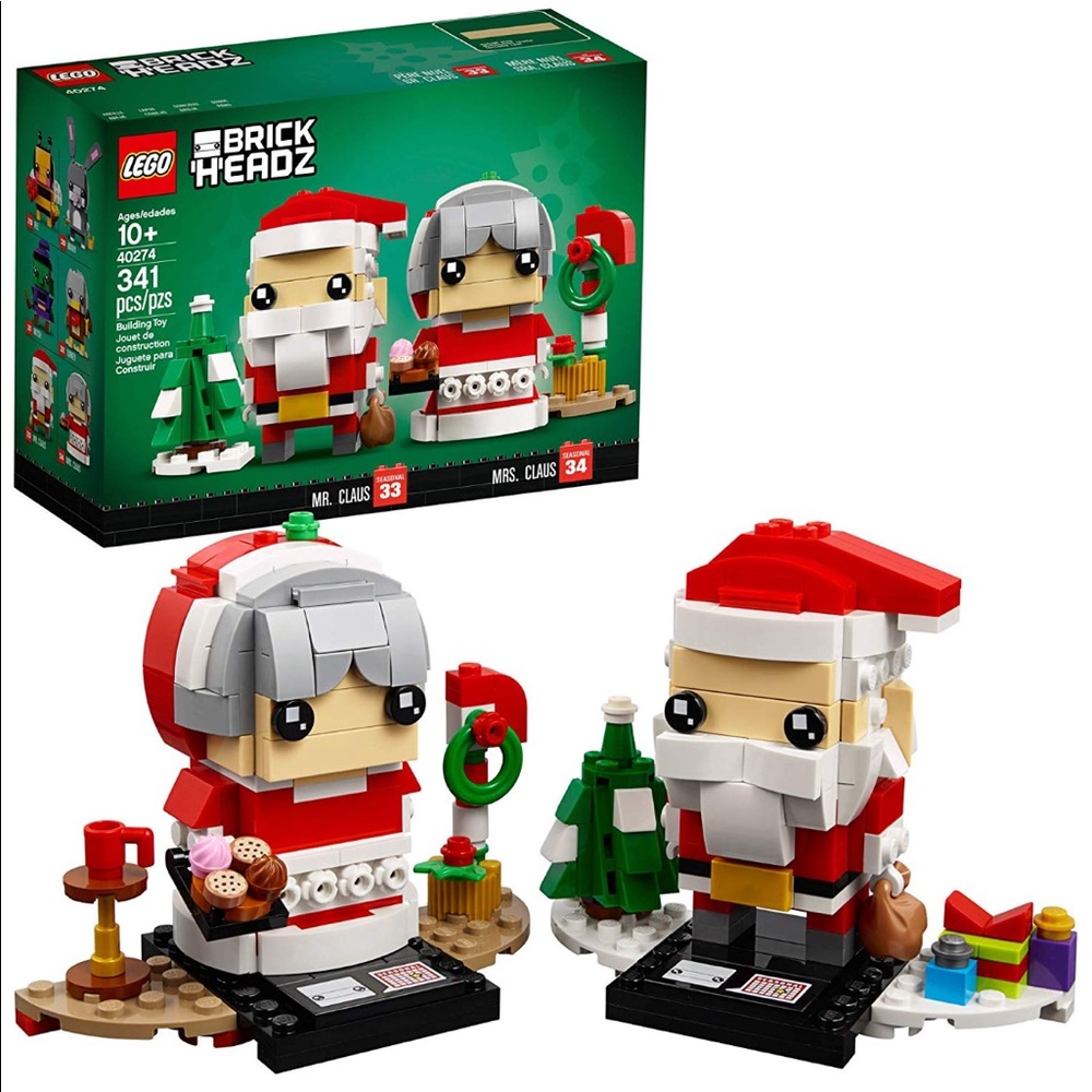 Mr and Mrs Claus Lego Brickheadz